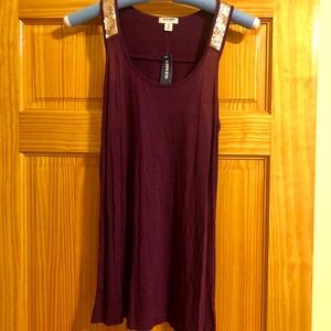 Old Navy Maroon and Gold Tank Top Medium NWT